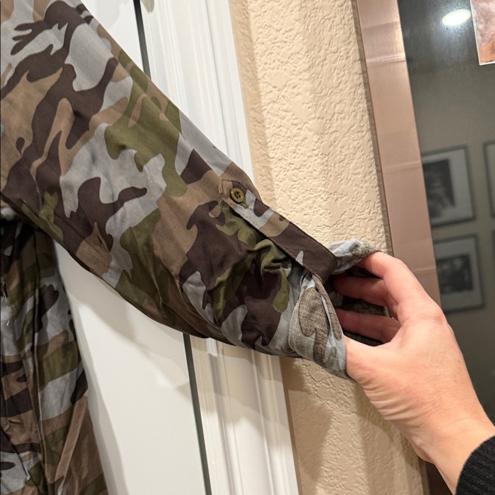 Floral Embroidered Camo Maxi Dress - Picture 2 of 6